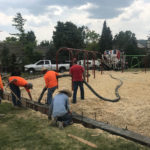 Pouring a playground curb
